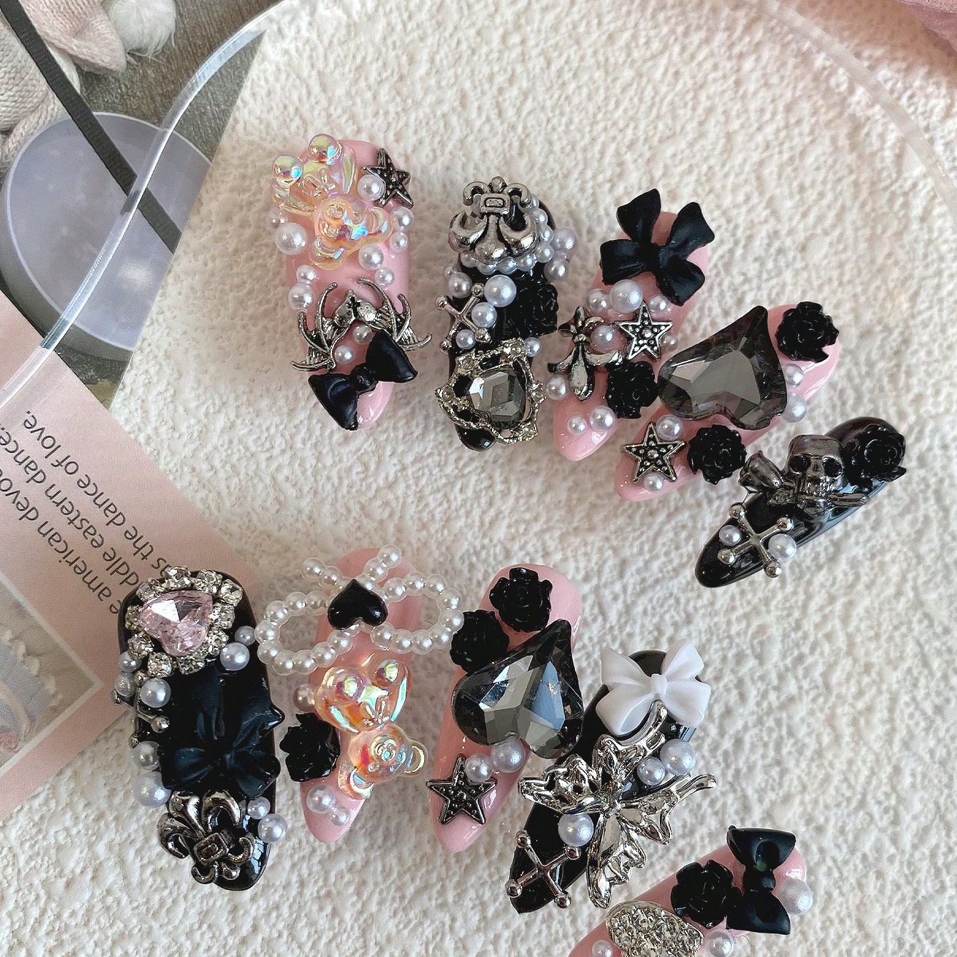 10pcs Long Coffin Pink Black G - Ribbon Bow Gift avis et prix