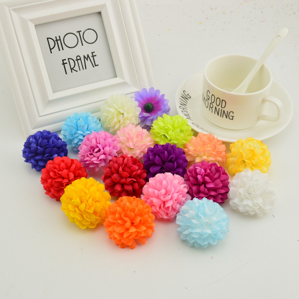 200PCS 5CM Silk Chrysanthemum  - Christmas Wreath Fake avis et prix