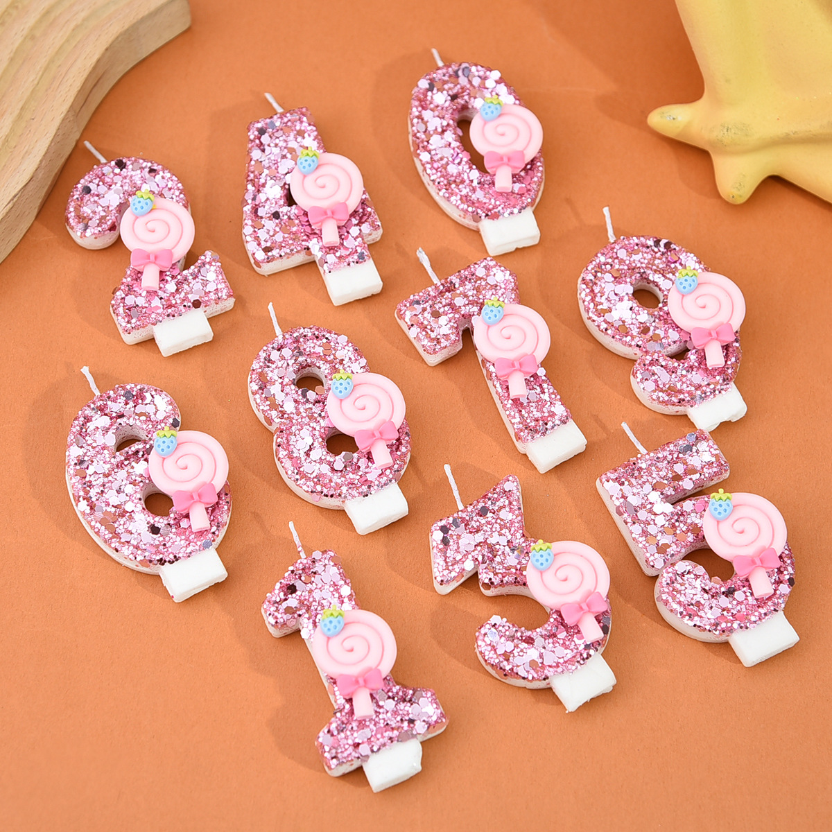 1pc Large 0-9 Numbers Pink Lol - Holiday Candle Set avis et prix