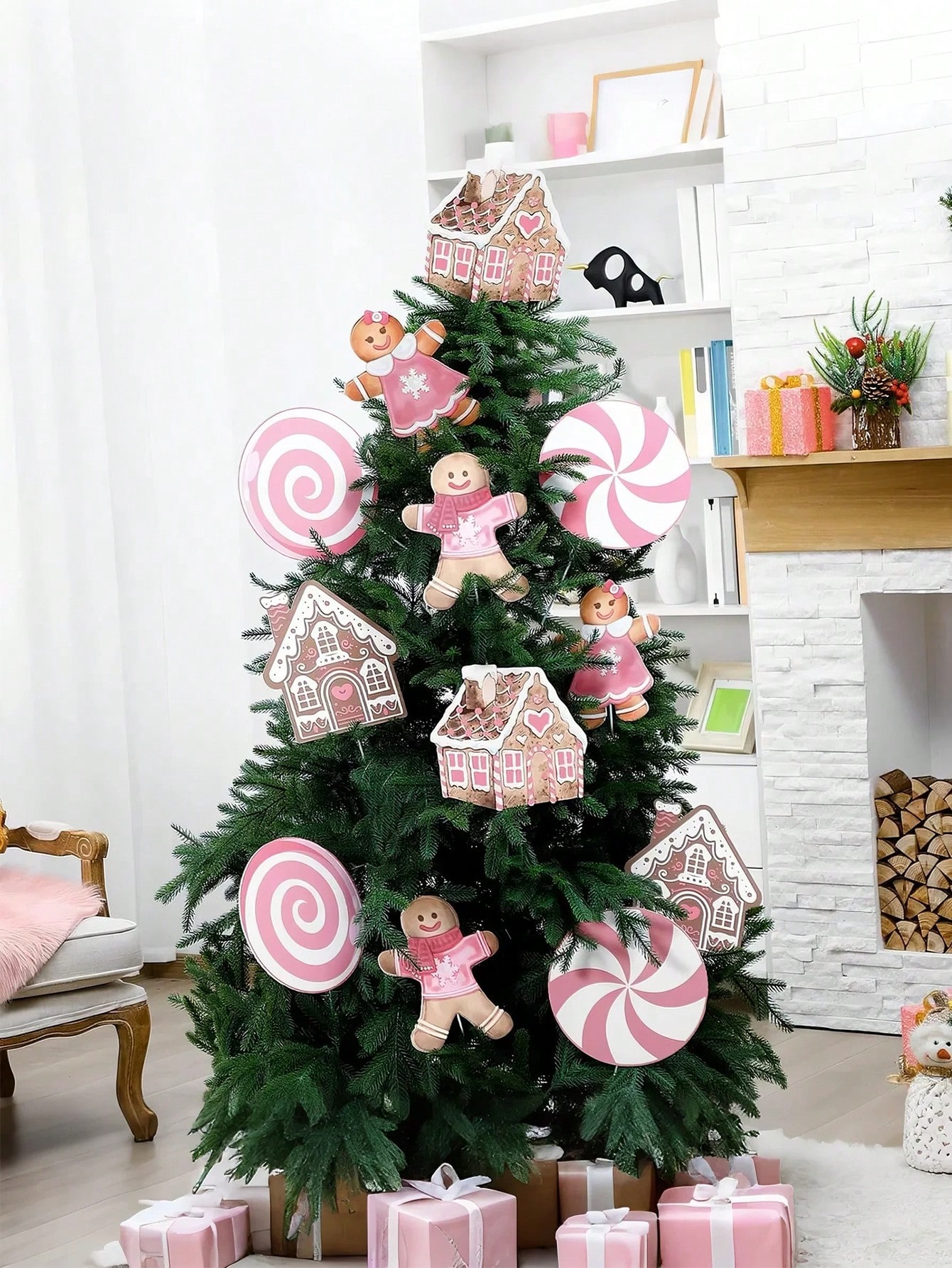 2/6Pcs Large Pink Candy Ginger - Star Tree Topper avis et prix