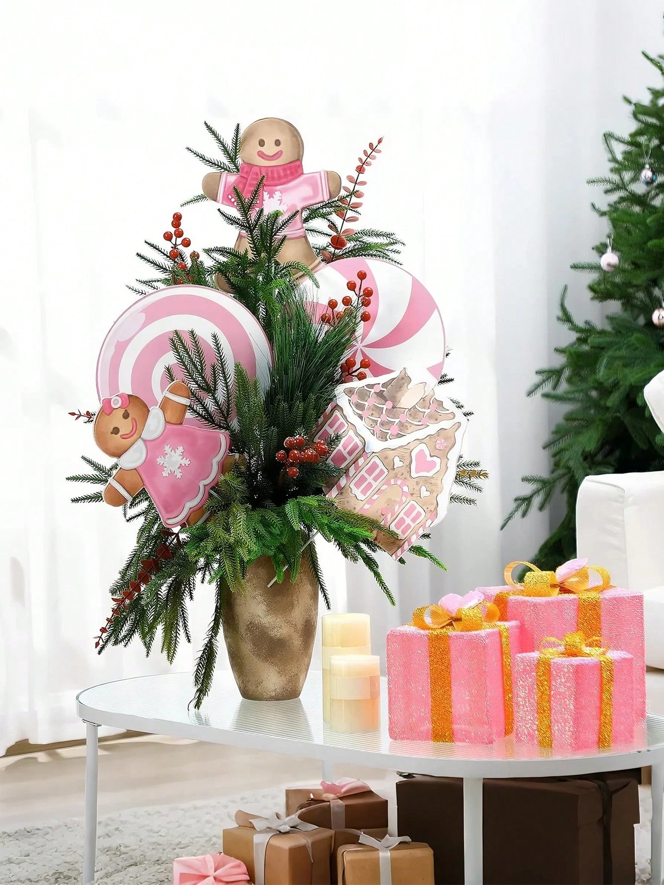 2/6Pcs Large Pink Candy Ginger - Star Tree Topper avis et prix