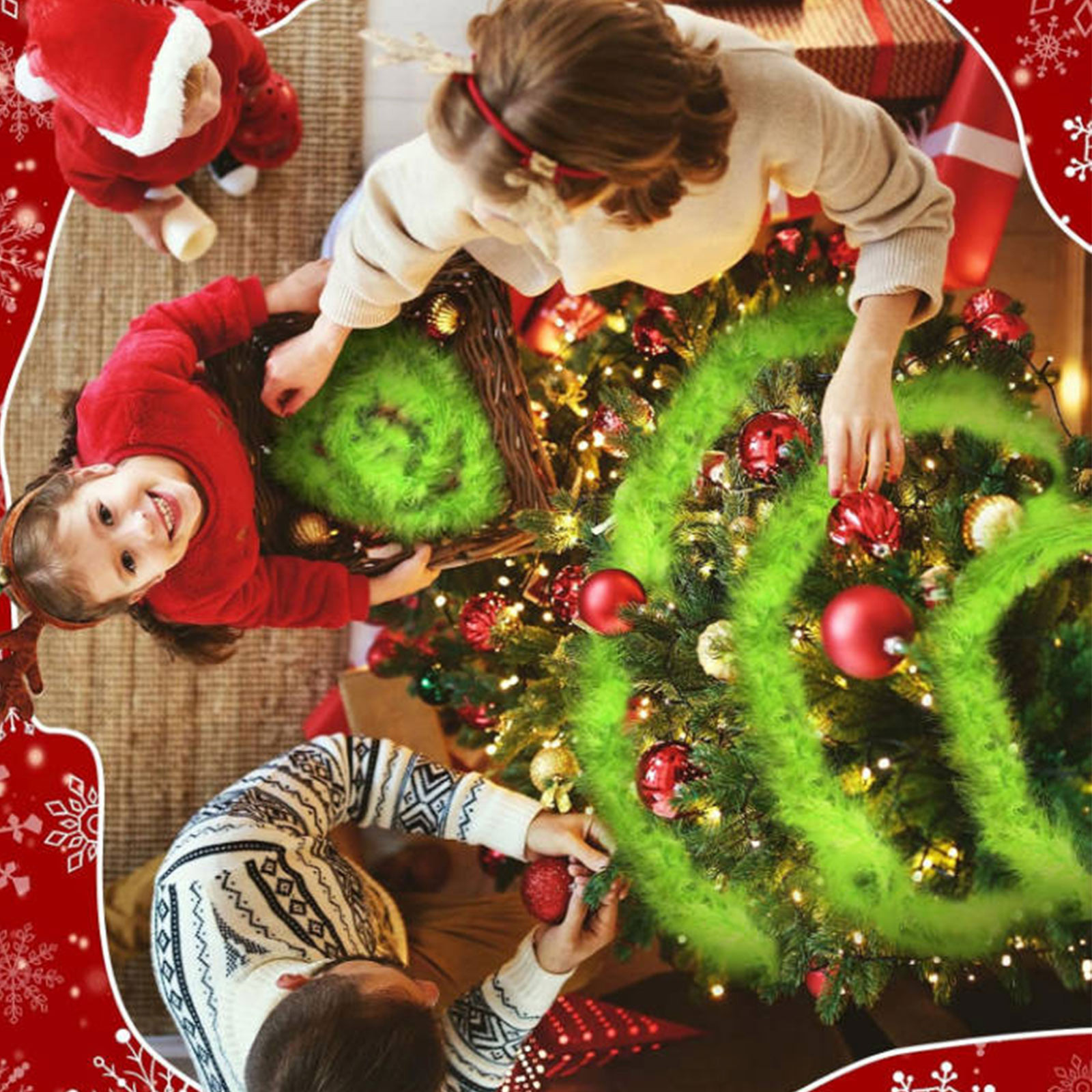 Christmas Garland 3 PCS 20 Fee - Tinsel Garland Decoration avis et prix
