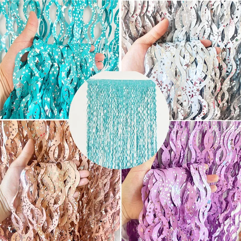 1X2M Star Colorful Rain Tinsel - Tinsel Garland Decoration avis et prix