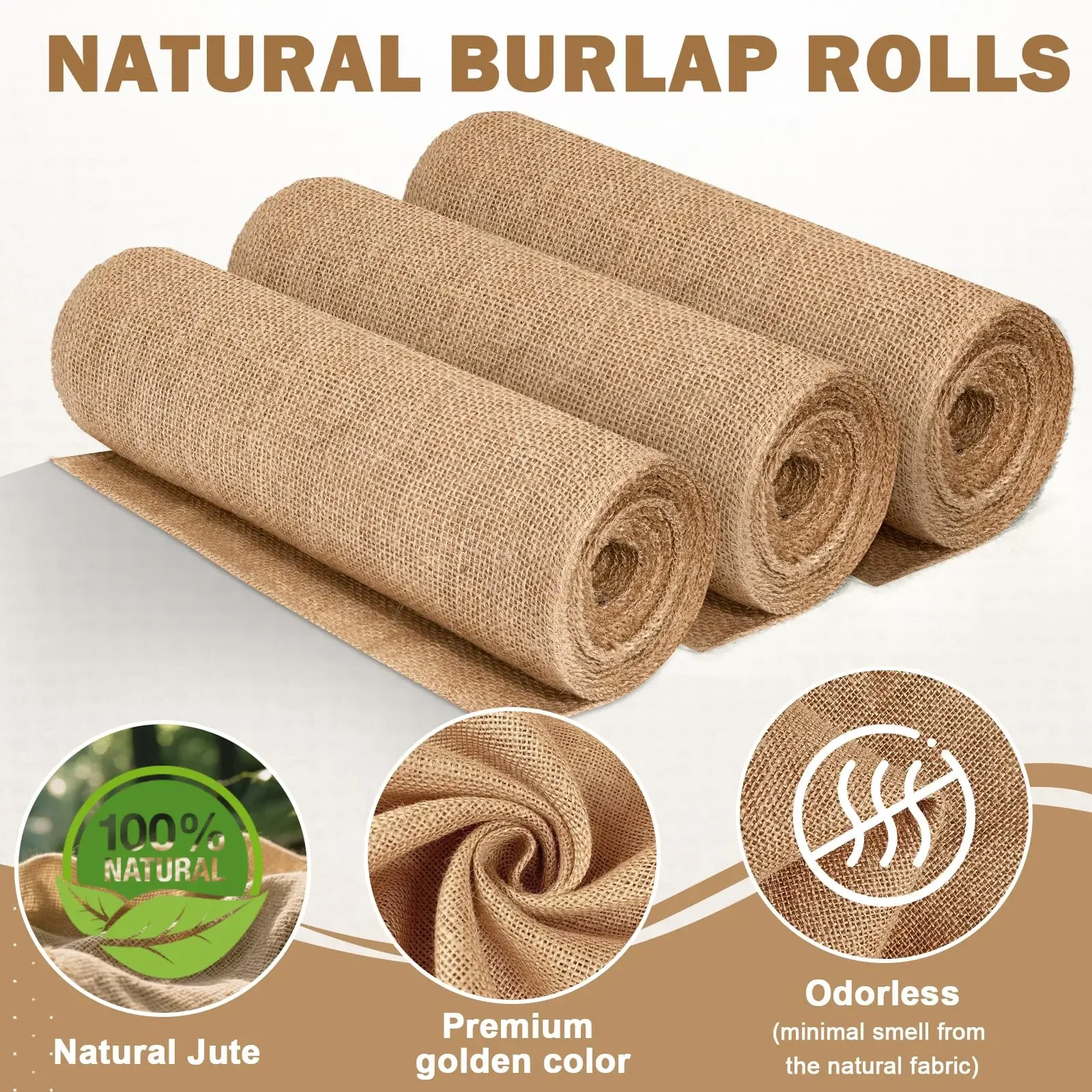 Natural Beige Burlap Roll 30cm - Christmas Table Runner avis et prix