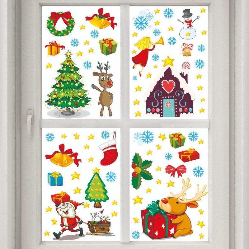 4pcs PVC Christmas Snowflake W - Snowflake Window Decal avis et prix