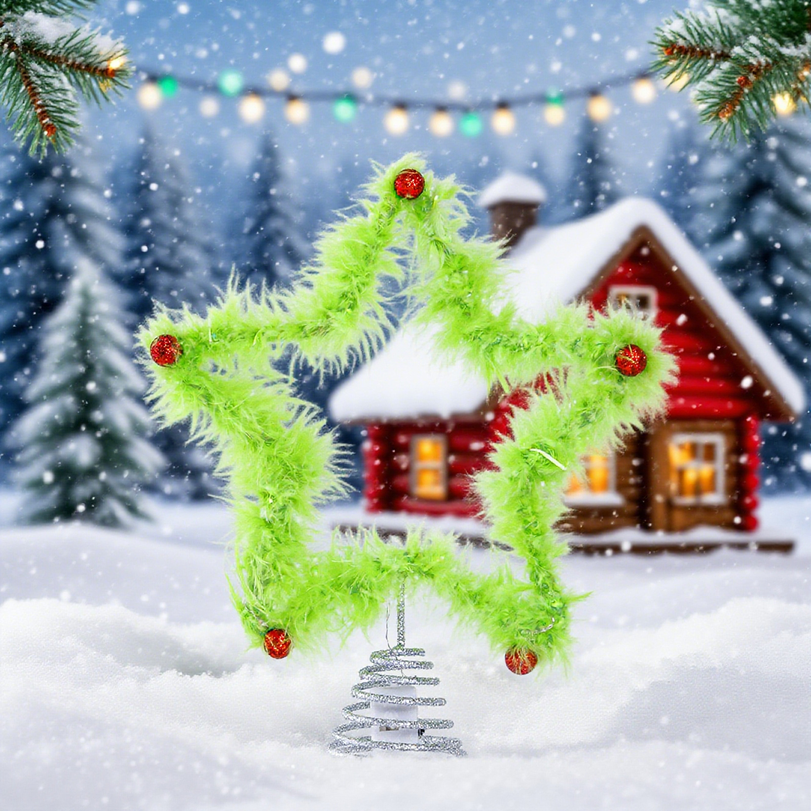 Christmas Fuzzy Grinch Star Tr - Star Tree Topper avis et prix