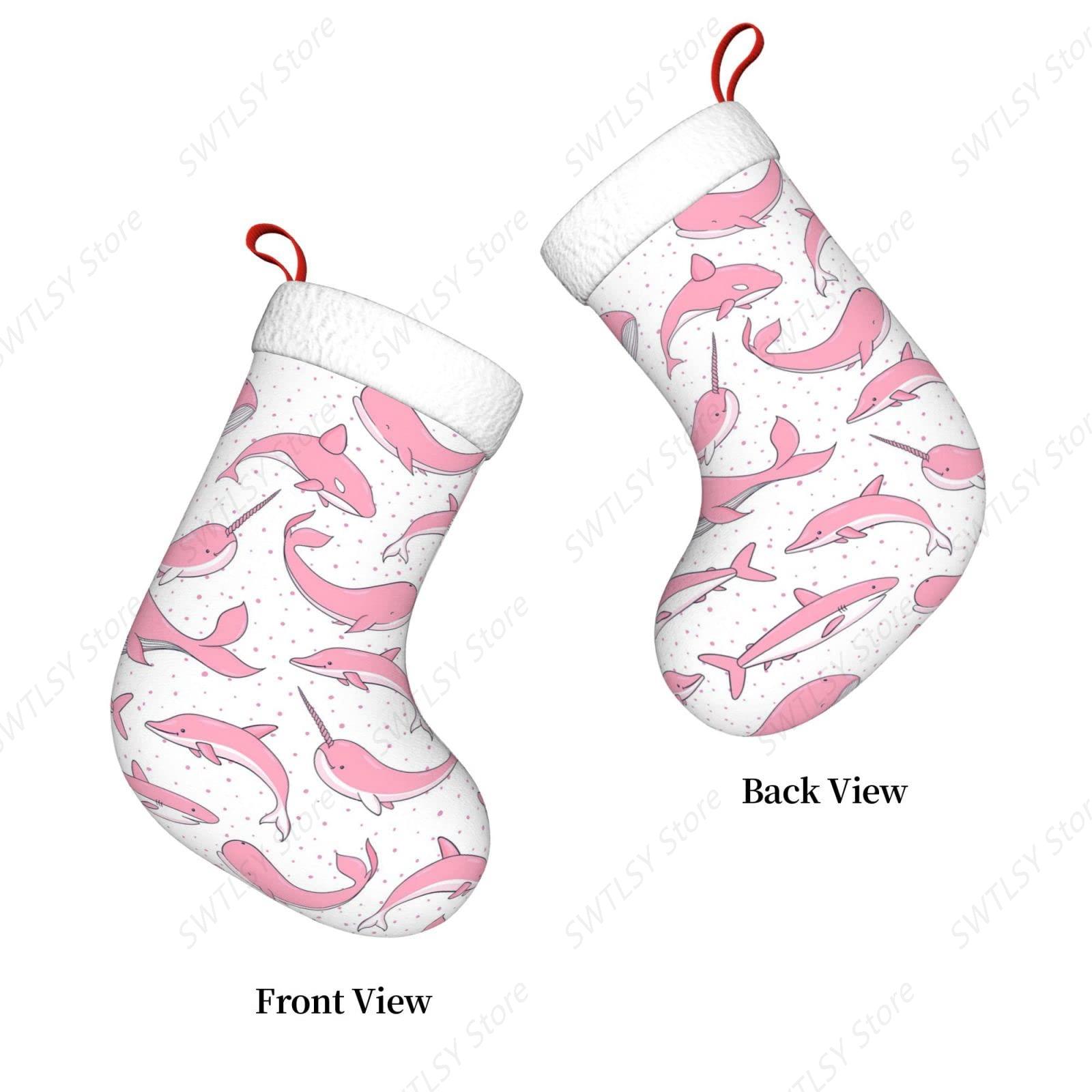 Christmas Pink Whales Xmas Hol - Christmas Stocking Hanging avis et prix