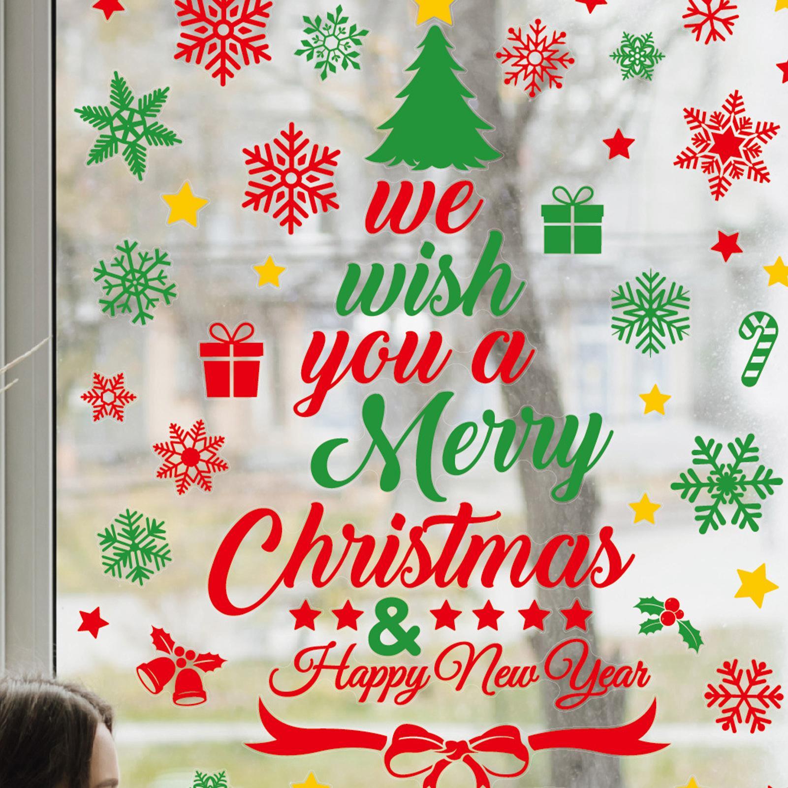 3 Pieces Christmas wall sticke - Snowflake Window Decal avis et prix