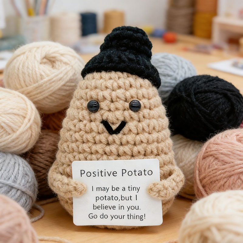 Cute Positive Potato Crochet D - Santa Hat Plush avis et prix