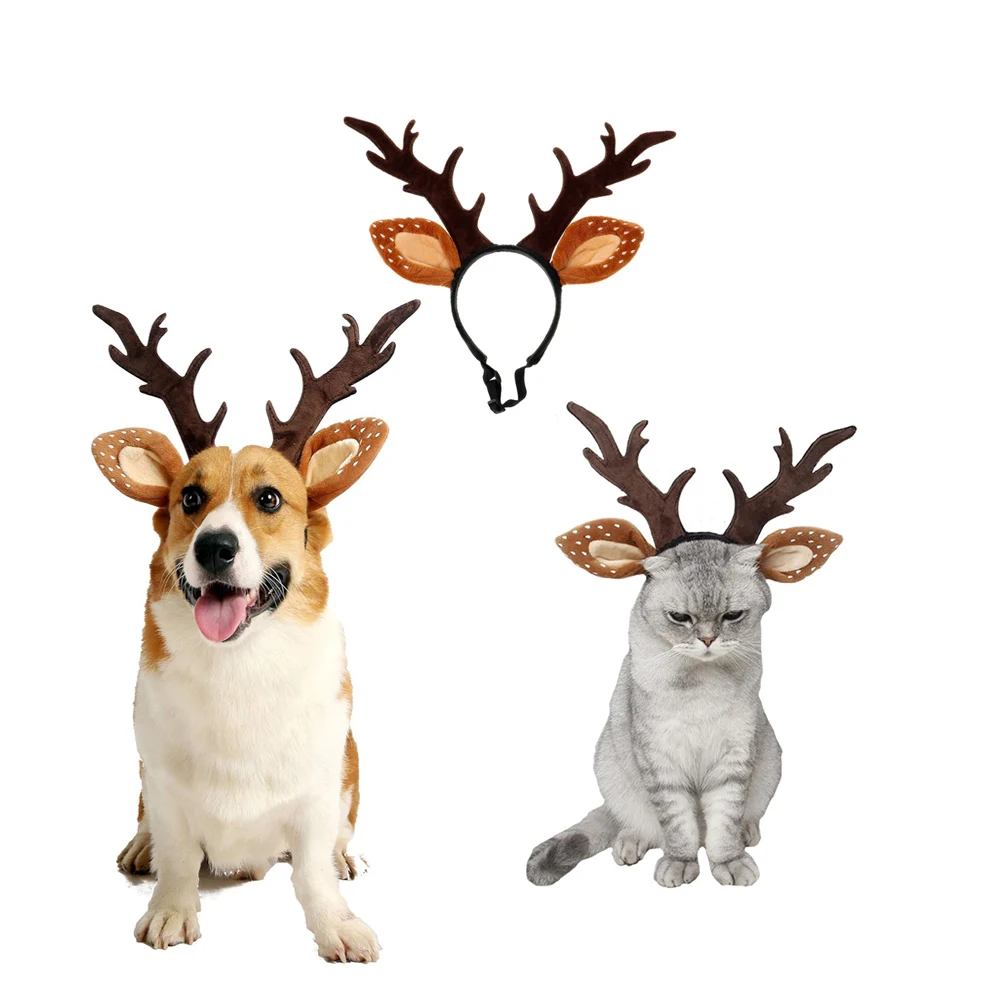 Dogs Headbands Deer Costume Ha - Reindeer Antlers Headband avis et prix