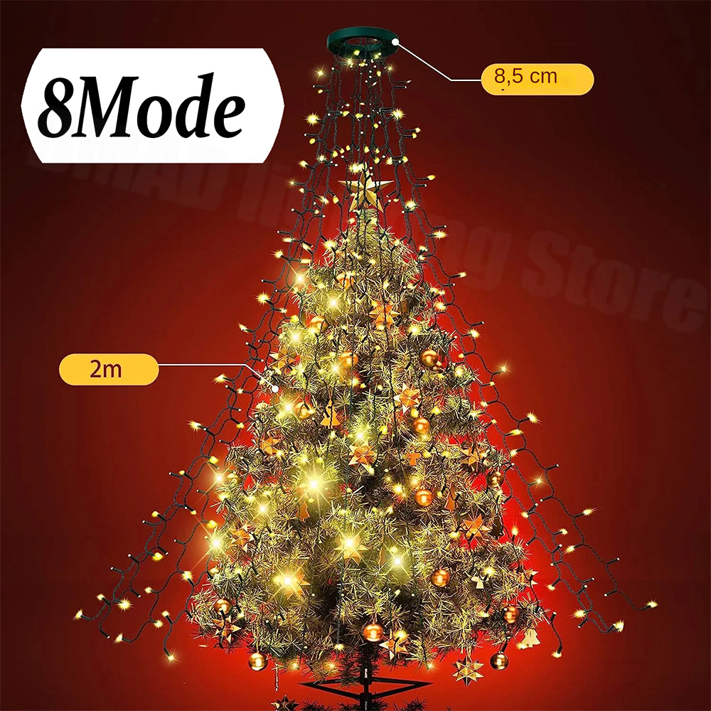 Christmas Tree Waterfall Light - Star Tree Topper avis et prix