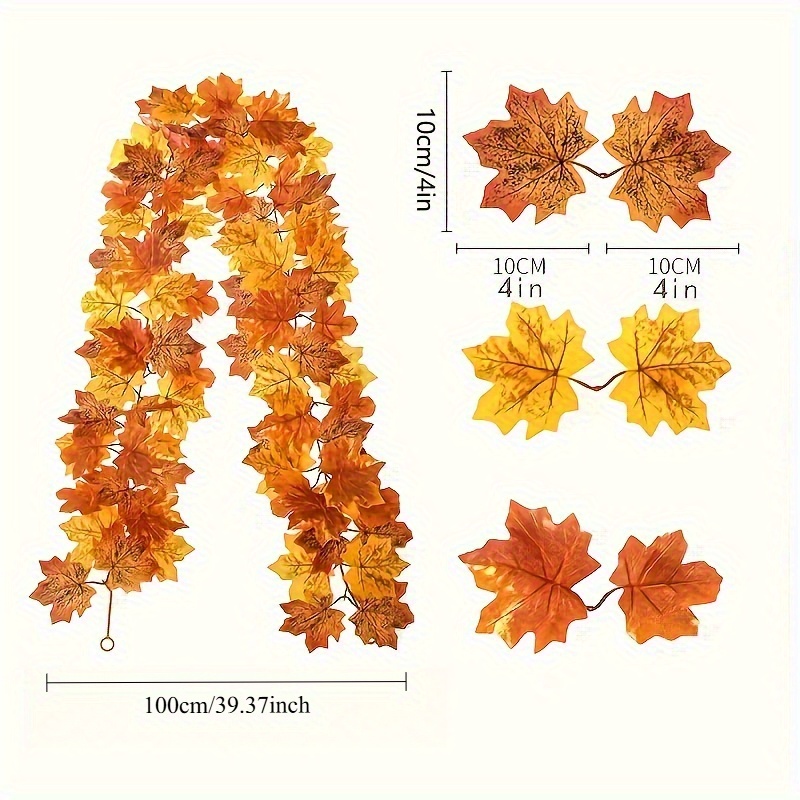100CM Autumn Artificial Maple  - Christmas Wreath Fake avis et prix
