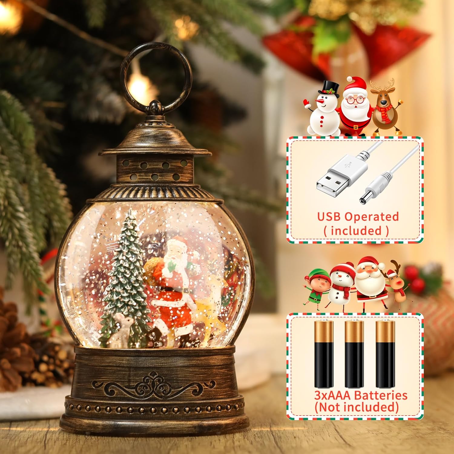 Christmas Snow Globe Lantern w - Snow Globe Musical avis et prix