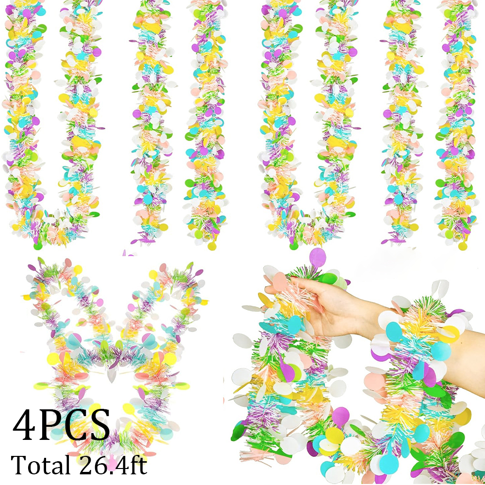 4pc Easter Tinsel Garlands Col - Tinsel Garland Decoration avis et prix