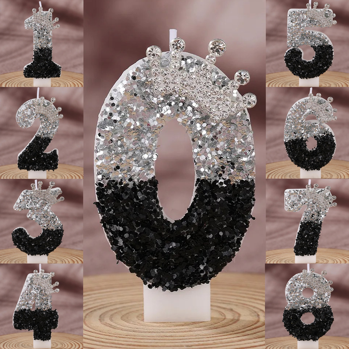 Black Silver Gradient Crown Ha - Holiday Candle Set avis et prix