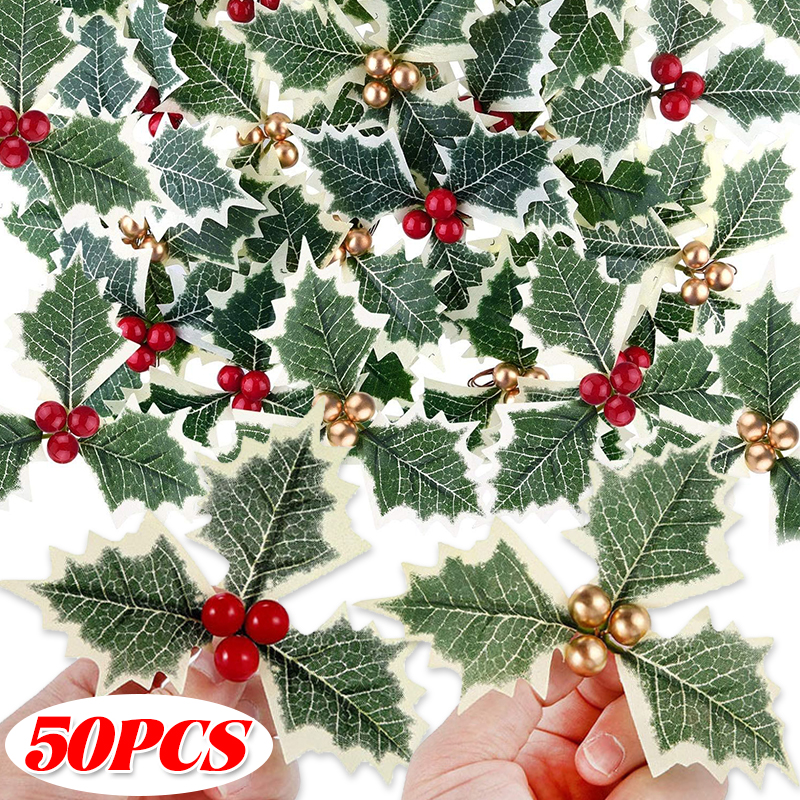 5-50pcs Christmas Holly Berrie - Christmas Wreath Fake avis et prix