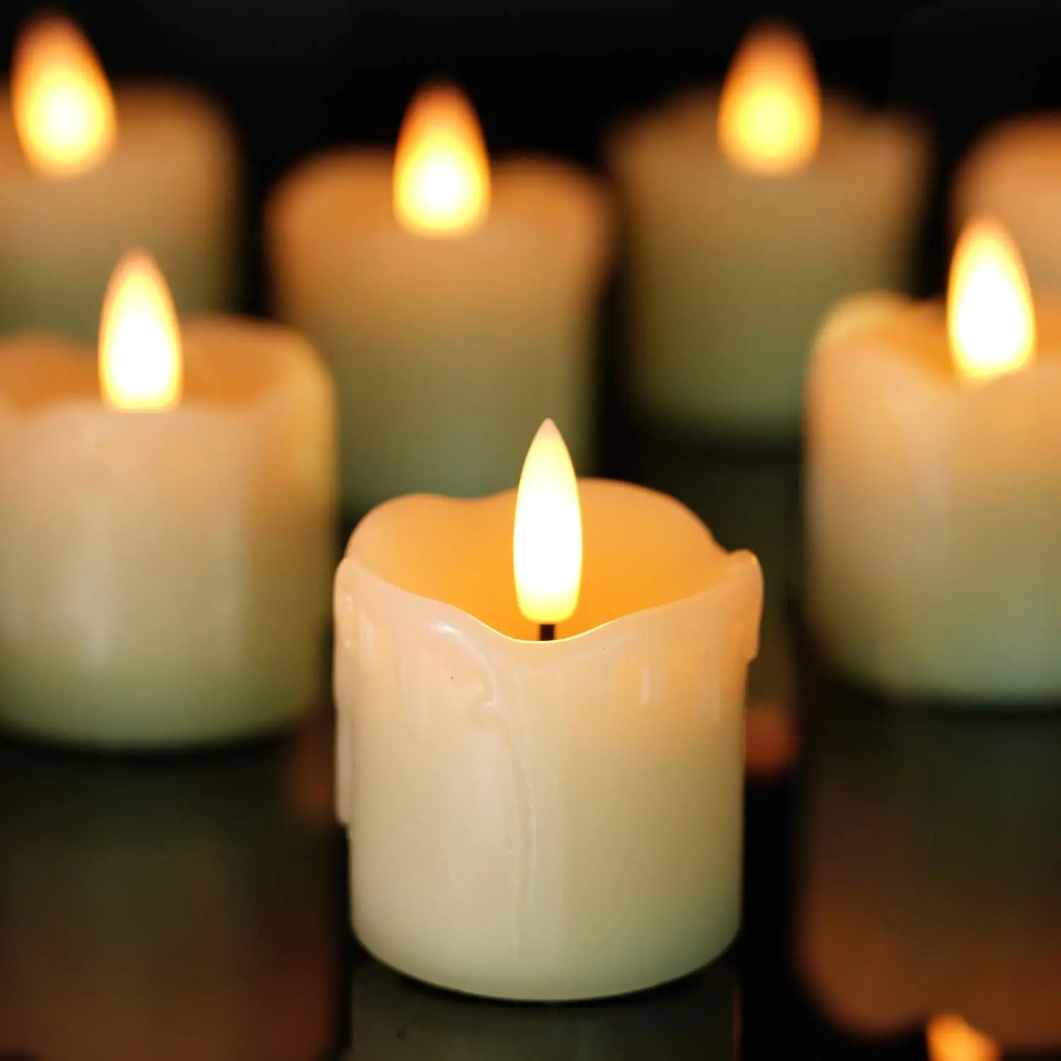 Flameless Votive Candles with  - Holiday Candle Set avis et prix