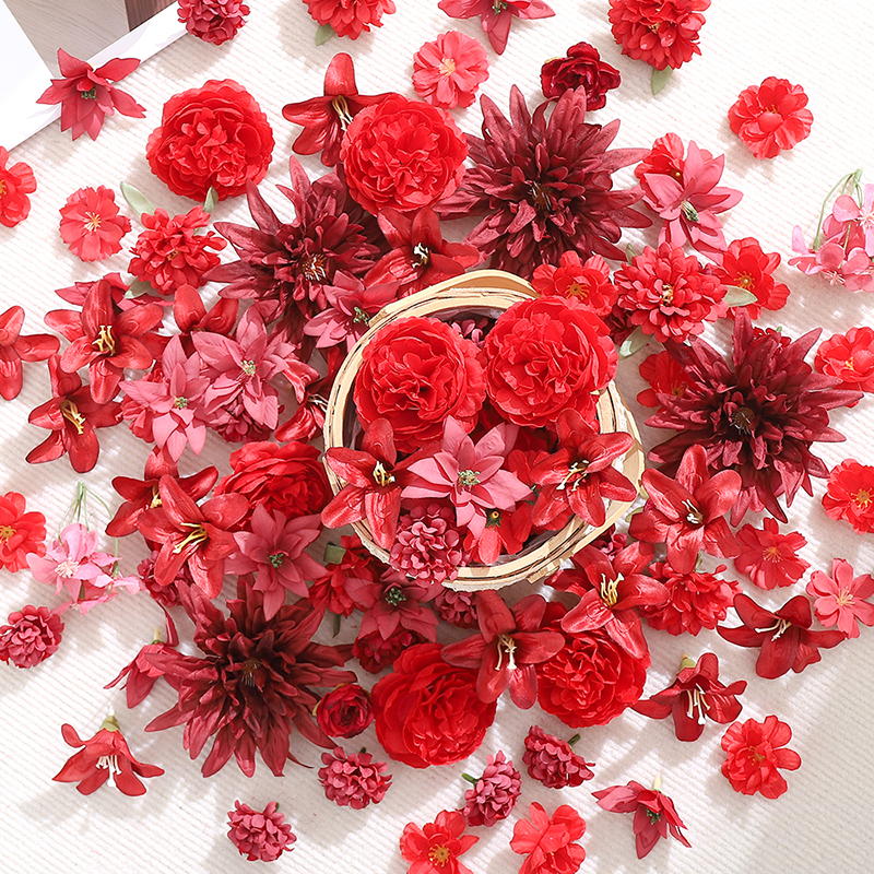 20Pcs Red Artificial Flowers H - Christmas Wreath Fake avis et prix