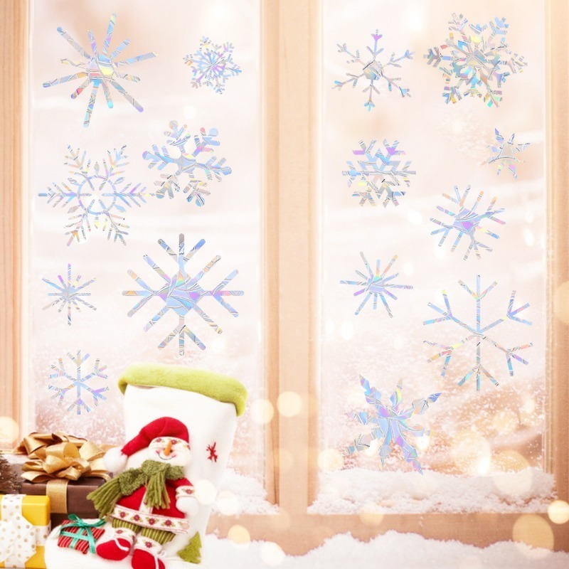 Xmas Snowflake Pattern Rainbow - Snowflake Window Decal avis et prix