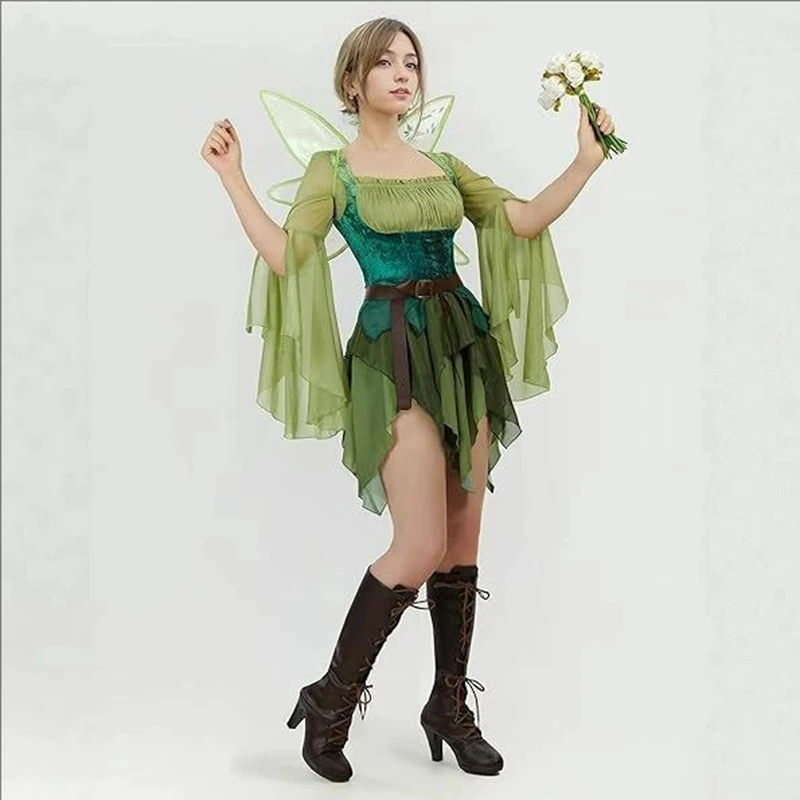 Women's Elf Medieval Green Fai - Elf Costume Christmas avis et prix